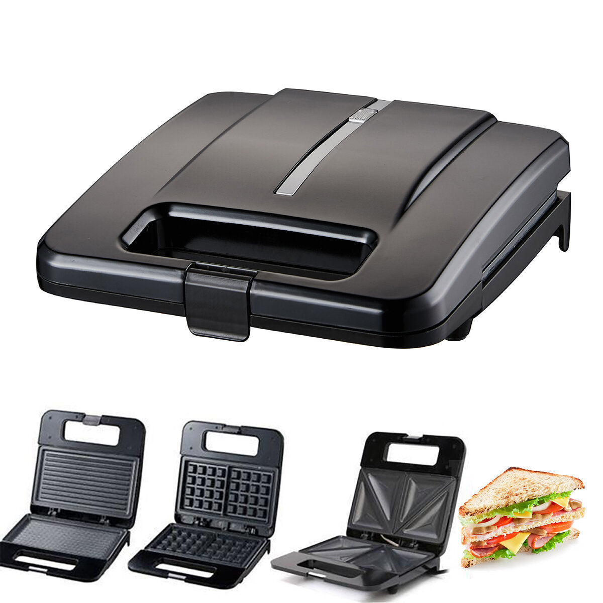 Sandwich Maker Waffle Meat Toaster Pan Non Stick Electric