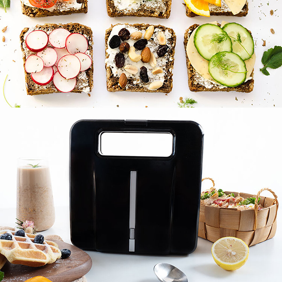 Sandwich Maker Waffle Meat Toaster Pan Non Stick Electric