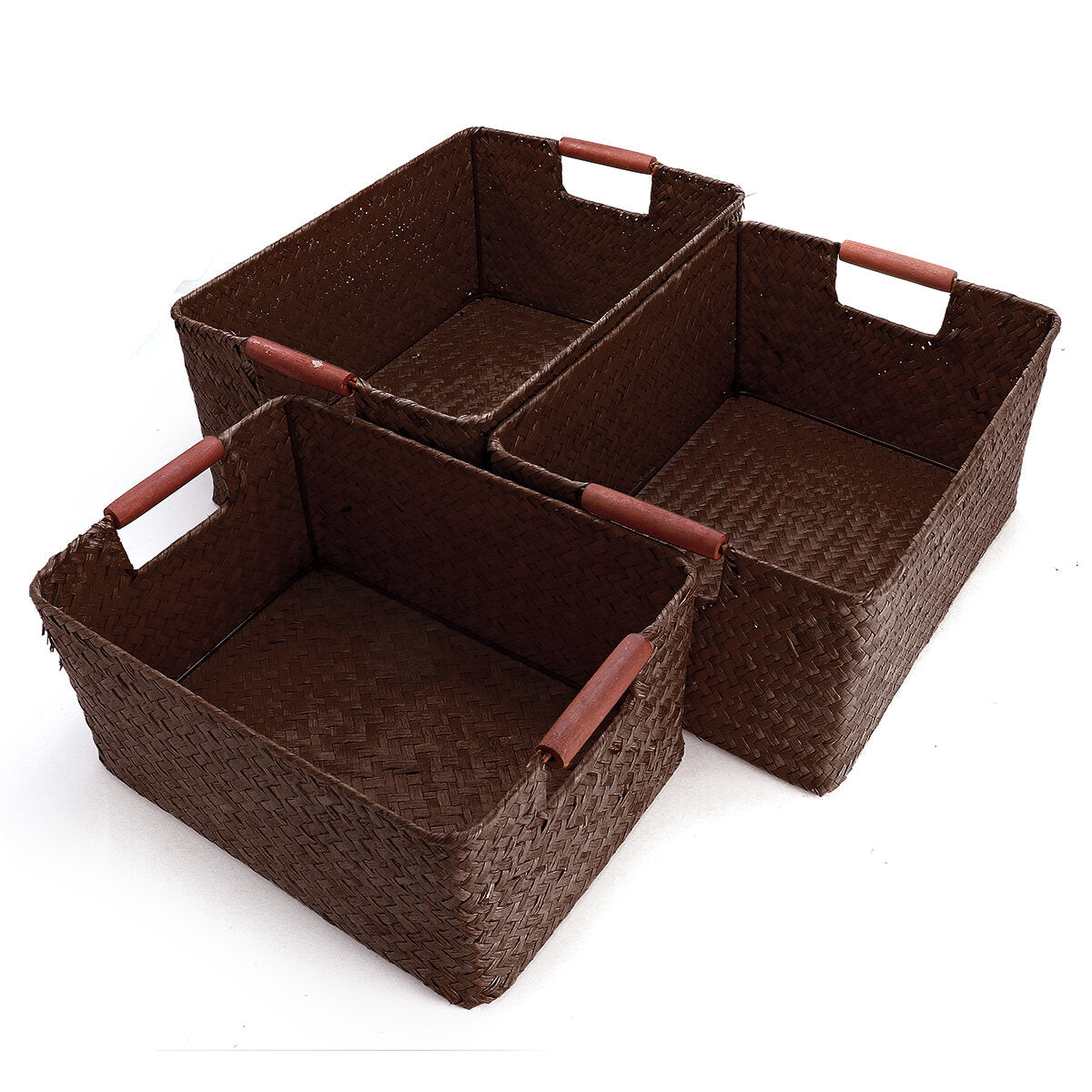 Seaweed Woven Storage Basket Fruit Sundries Home Organizer