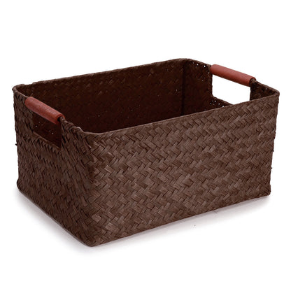 Seaweed Woven Storage Basket Fruit Sundries Home Organizer