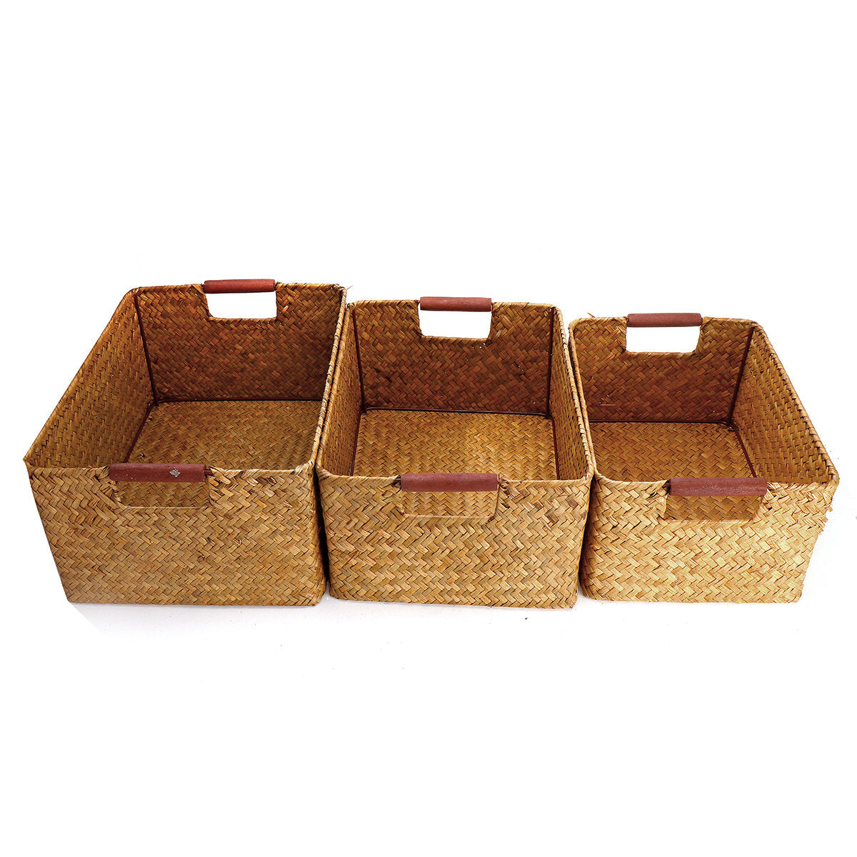 Seaweed Woven Storage Basket Fruit Sundries Home Organizer