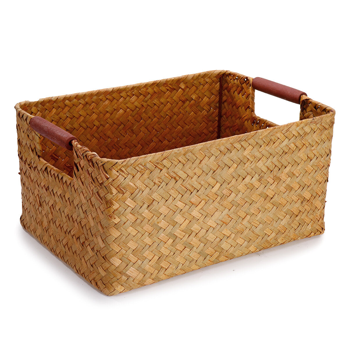 Seaweed Woven Storage Basket Fruit Sundries Home Organizer