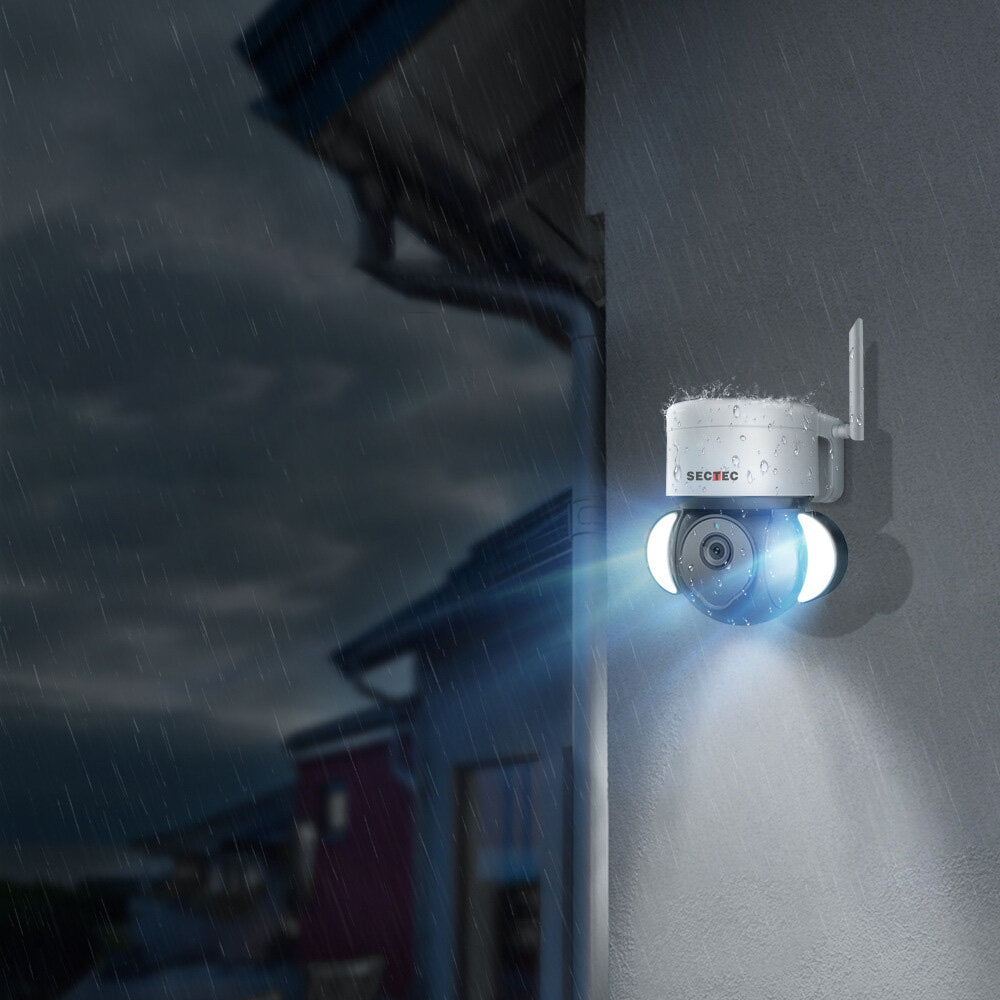 Sectec 2mp/5mp Wireless Floodlight Camera Wifi Home Security