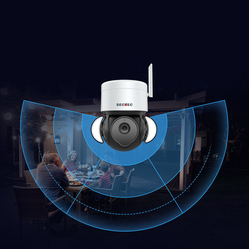 Sectec 2mp/5mp Wireless Floodlight Camera Wifi Home Security