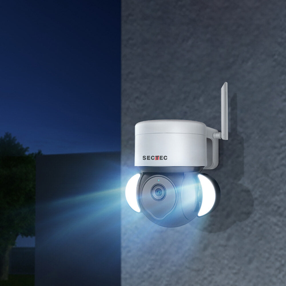 Sectec 2mp/5mp Wireless Floodlight Camera Wifi Home Security