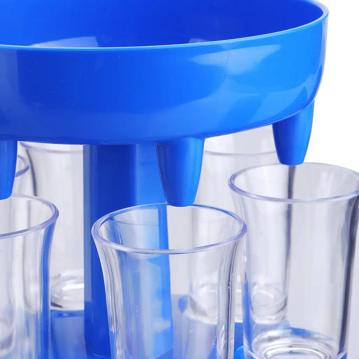 Shot Glass Dispenser - 6 Cups Holder For Cocktails