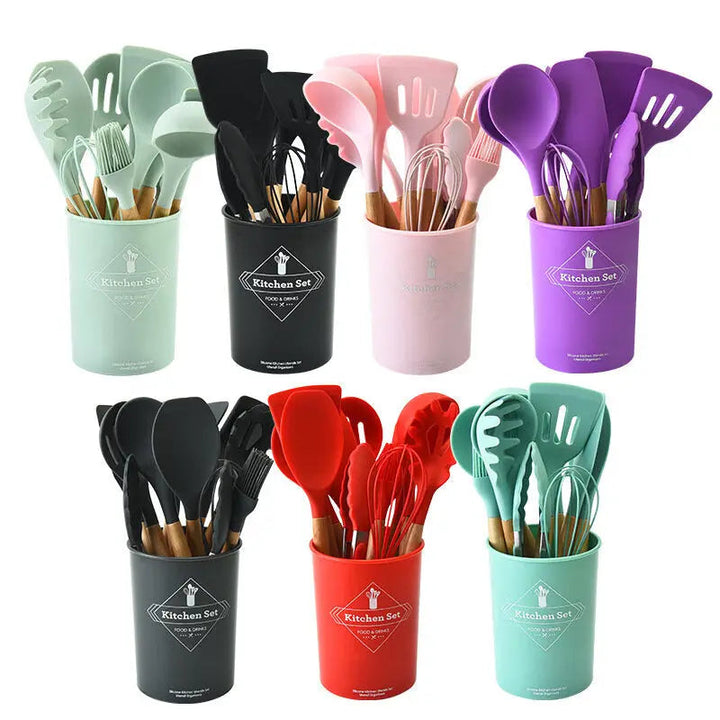 Silicone Cooking Utensils Set - Heat-resistant Tools