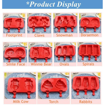 Silicone Ice Cream Mold Lolly Rod Red Food Grade
