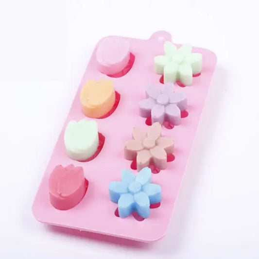 Silicone Mold - 8 Holes Tulip Flowers Shape