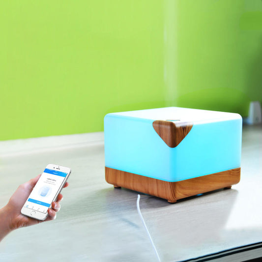 Smart Wifi 110-220v 12w Wood Grain Intelligent Aromatherapy
