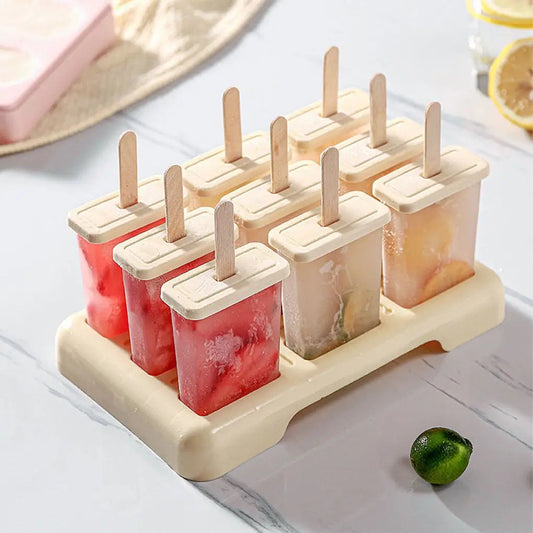 Square Ice Cream Mold - Diy Dessert Maker With Tray
