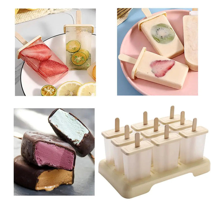 Square Ice Cream Mold - Diy Dessert Maker With Tray