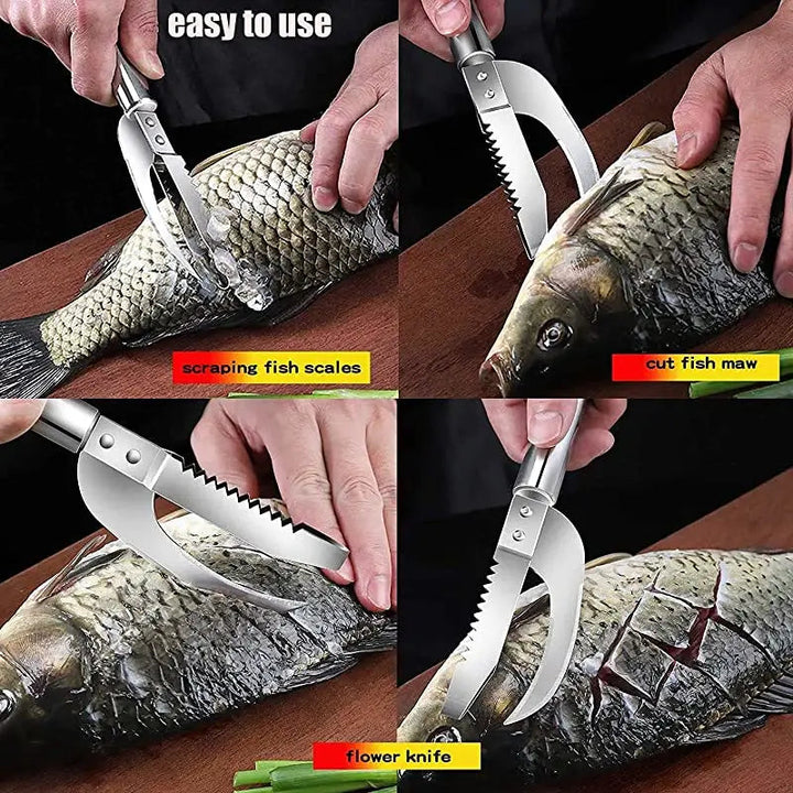 Stainless Steel 3 In 1 Fish Scale Knife Cut/scrape