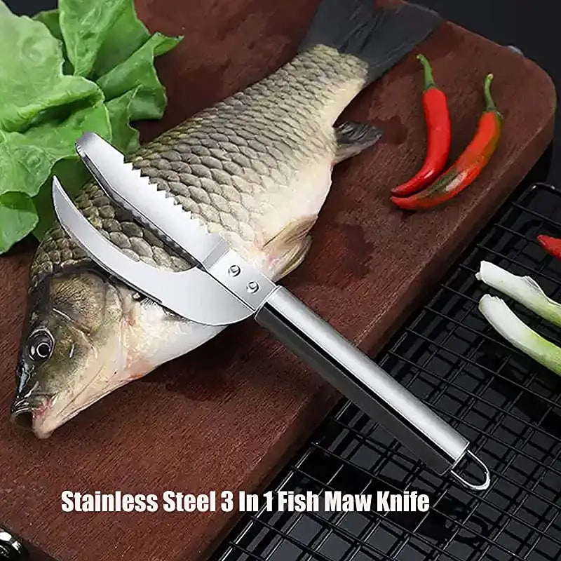 Stainless Steel 3 In 1 Fish Scale Knife Cut/scrape