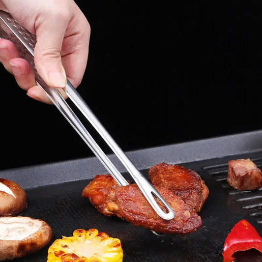 Stainless Steel Bbq Tongs Long Serving Tweezers