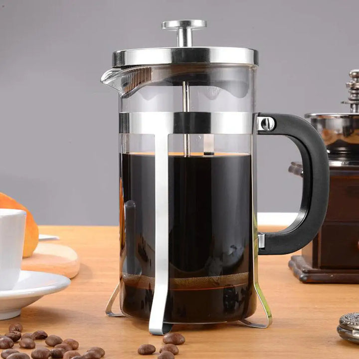 French Stainless Steel Coffee Heat-Resistant Filter Presses Coffee Maker Pot VORDEO