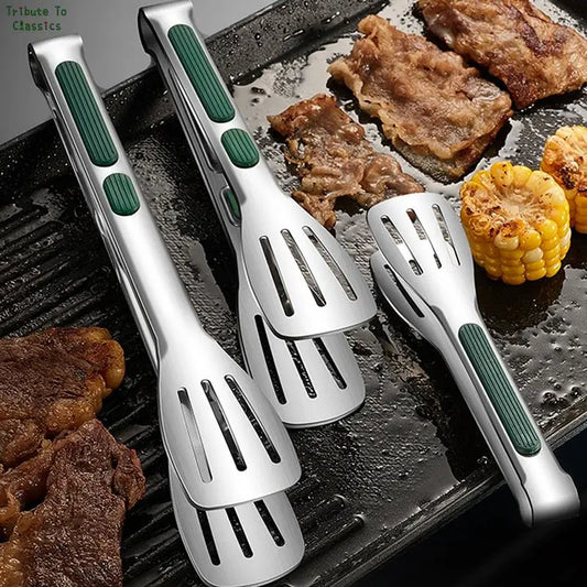 Stainless Steel Food Tongs Meat Salad Serving