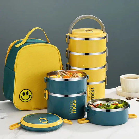 Stainless Steel Lunch Box - Portable Thermo Bento