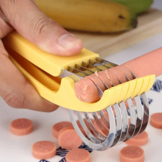 Stainless Steel Slicer Banana Ham Sausage Cucumber Cutter