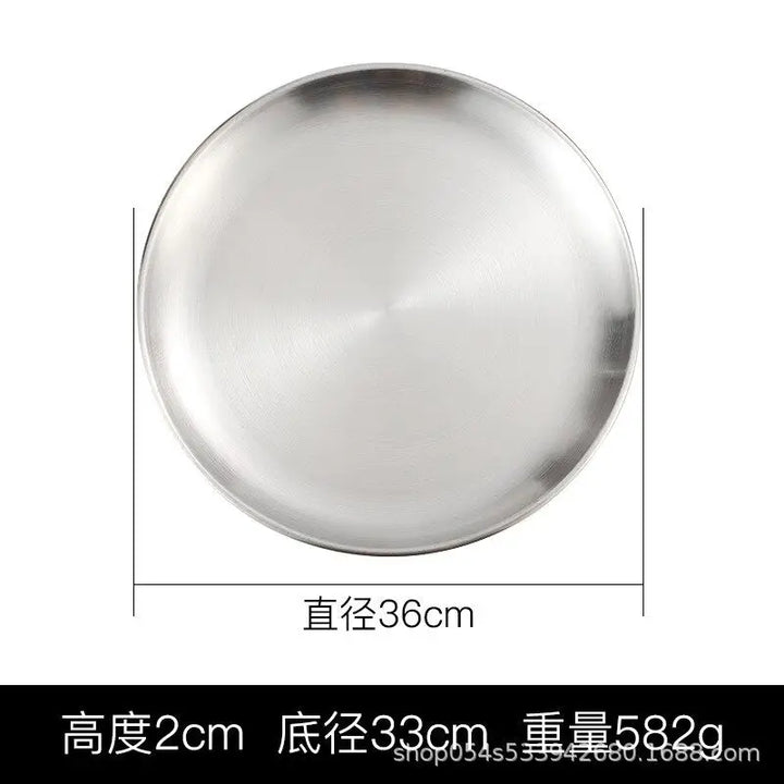Stainless Steel Tray Cafe Plate Fruit Dish