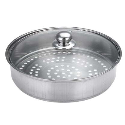 Steamer Cooker Pot Set Pan Cook Food Glass Lids Stainless