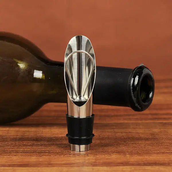 Steel Wine Pourer Funnel - Bottle Stopper Bar Tool