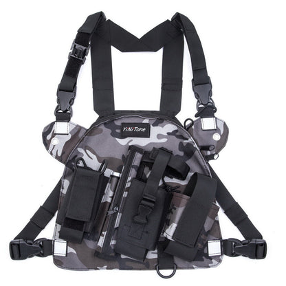 Tactical Harness Front Pack Bag Case Pouch Carry Holster For