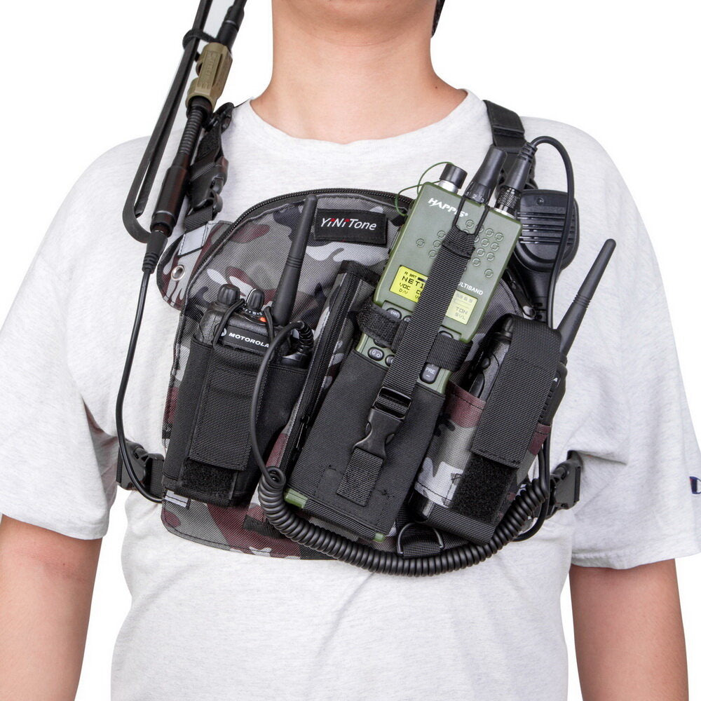 Tactical Harness Front Pack Bag Case Pouch Carry Holster For