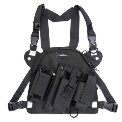Tactical Harness Front Pack Bag Case Pouch Carry Holster For
