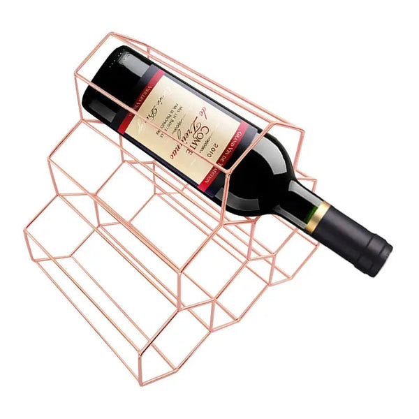 Triangle 6 Bottle Wine Shelf Organizer Storage Holder