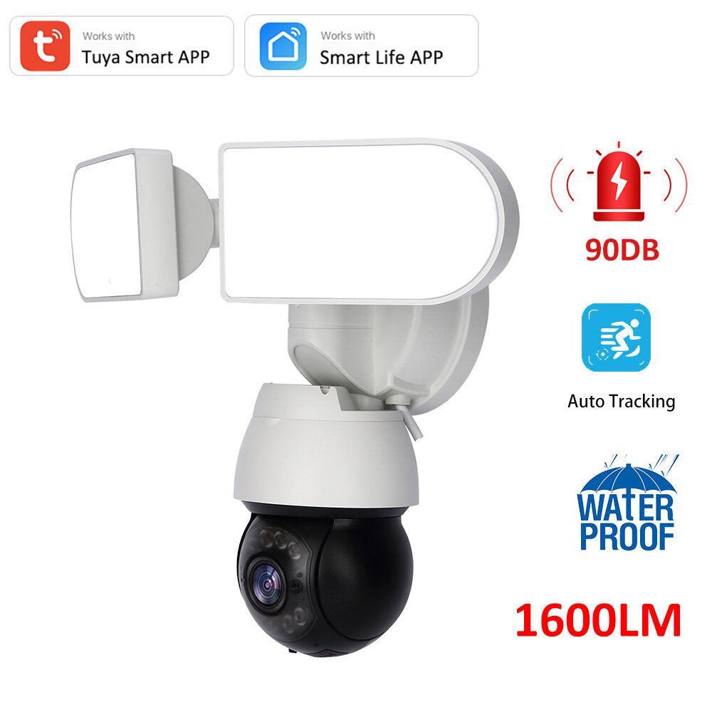 Tuya 1080p Wifi Security Camera Wireless Ai Floodlight