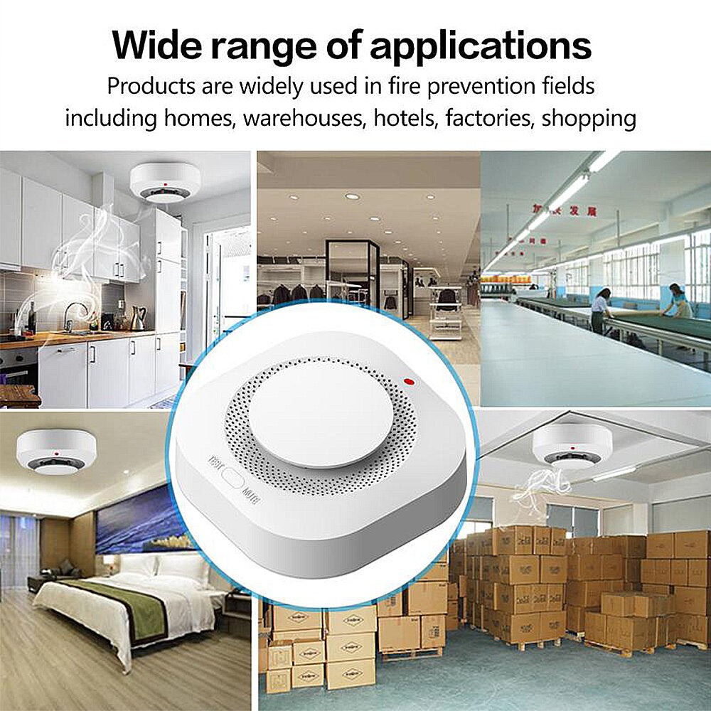 Tuya Wifi Smoke Sensor Fire Detection Alarm Smart Home