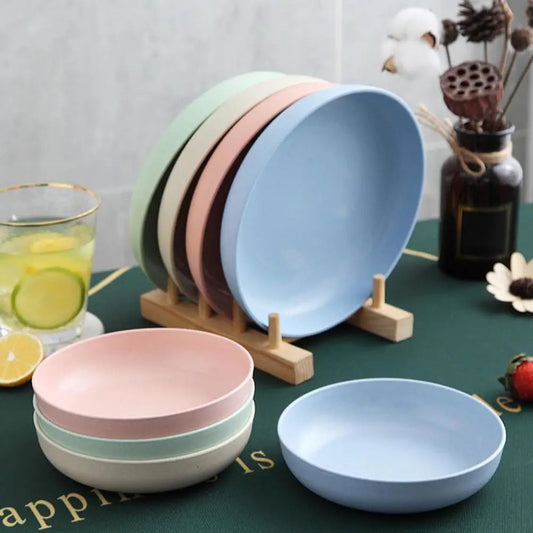Wheat Straw Plate Set Microwavable Bpa-free Dish