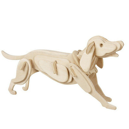 Wooden 3d Puzzle Jigsaw Dragon Snake Animal Shaped Puzzles