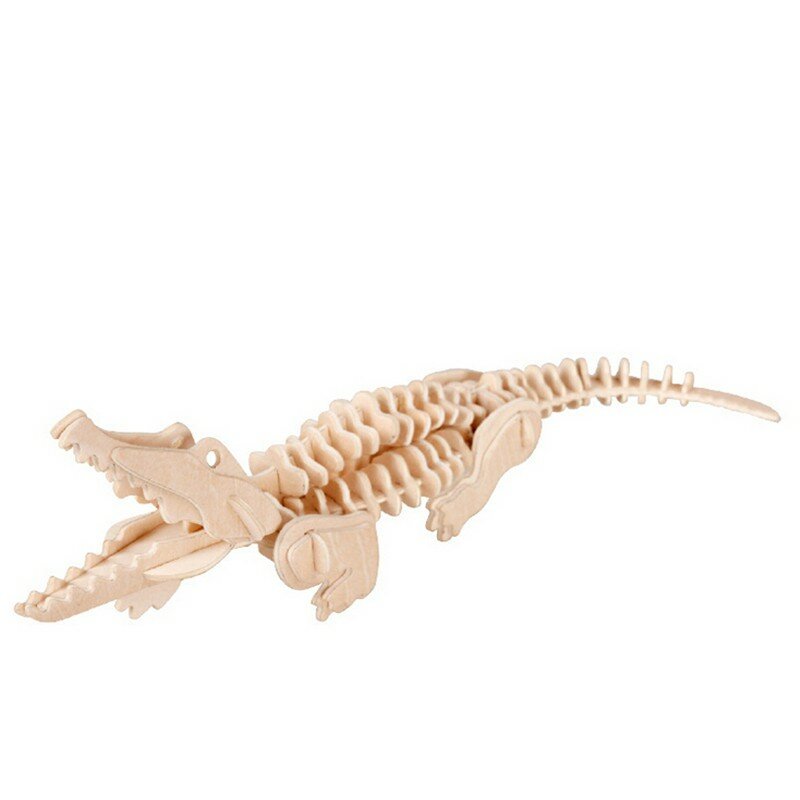 Wooden 3d Puzzle Jigsaw Dragon Snake Animal Shaped Puzzles