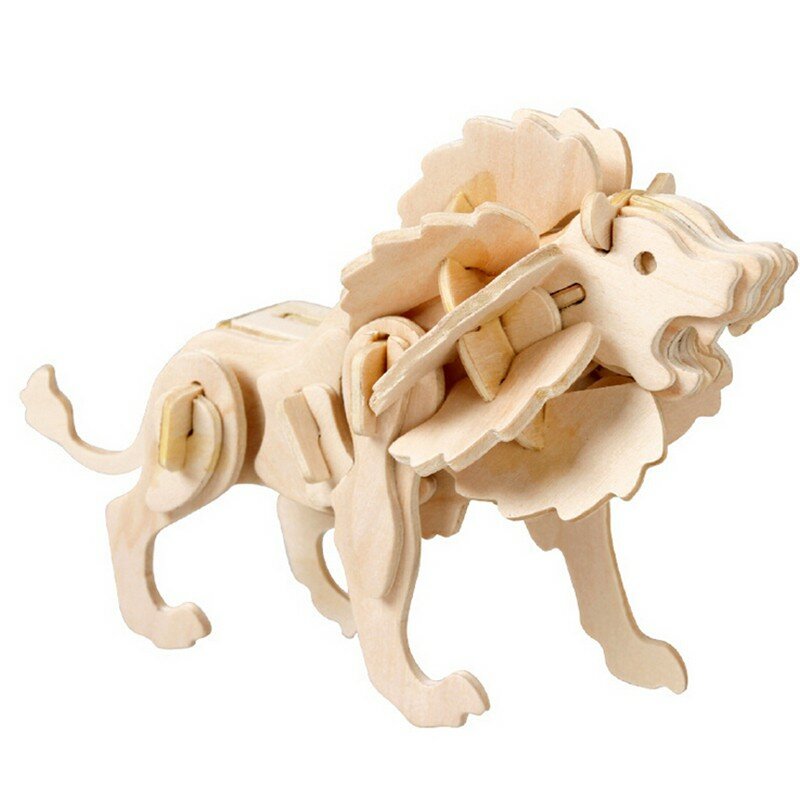 Wooden 3d Puzzle Jigsaw Dragon Snake Animal Shaped Puzzles