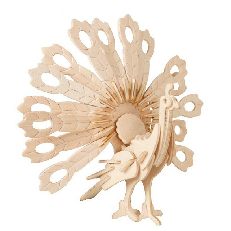 Wooden 3d Puzzle Jigsaw Dragon Snake Animal Shaped Puzzles