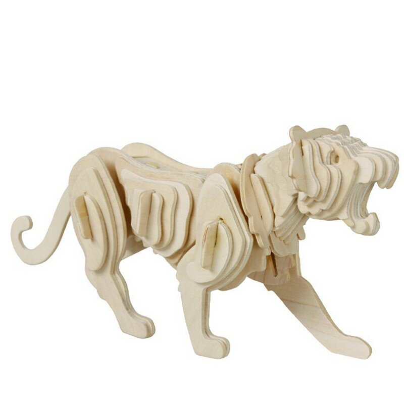 Wooden 3d Puzzle Jigsaw Dragon Snake Animal Shaped Puzzles