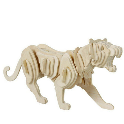 Wooden 3d Puzzle Jigsaw Dragon Snake Animal Shaped Puzzles