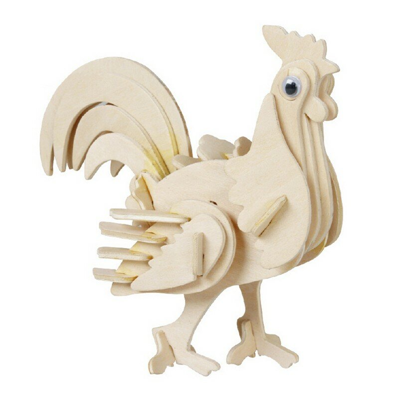 Wooden 3d Puzzle Jigsaw Dragon Snake Animal Shaped Puzzles
