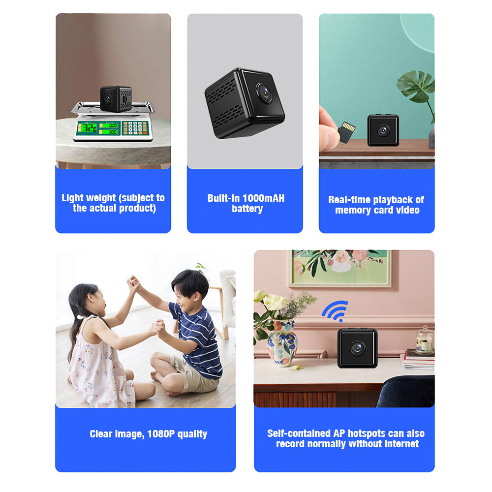 X6d 1080p Mini Wireless Camera Outdoor Phone Remote