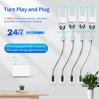 Xiaovv 4ch 3mp Security Camera System Surveillance H.265+