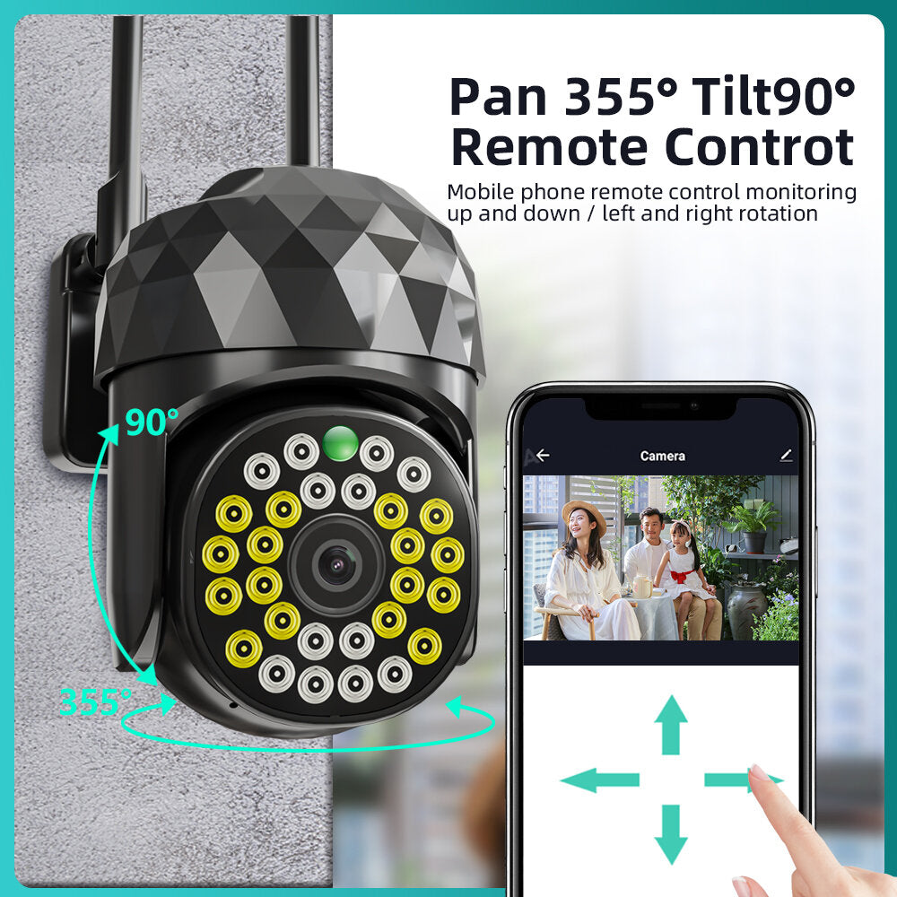 Xiaovv V380pro Hd 2mp Wifi Ip Camera Waterproof Infrared