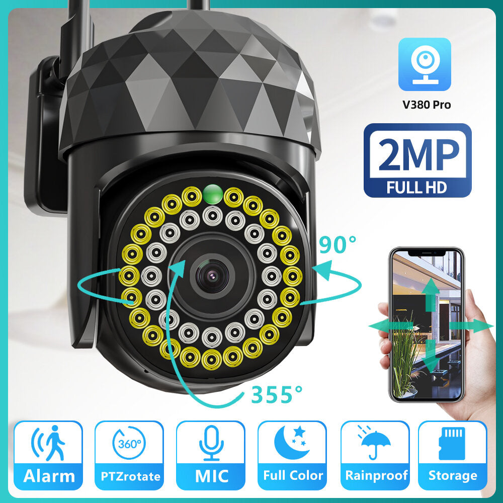 Xiaovv V380pro Hd 2mp Wifi Ip Camera Waterproof Infrared
