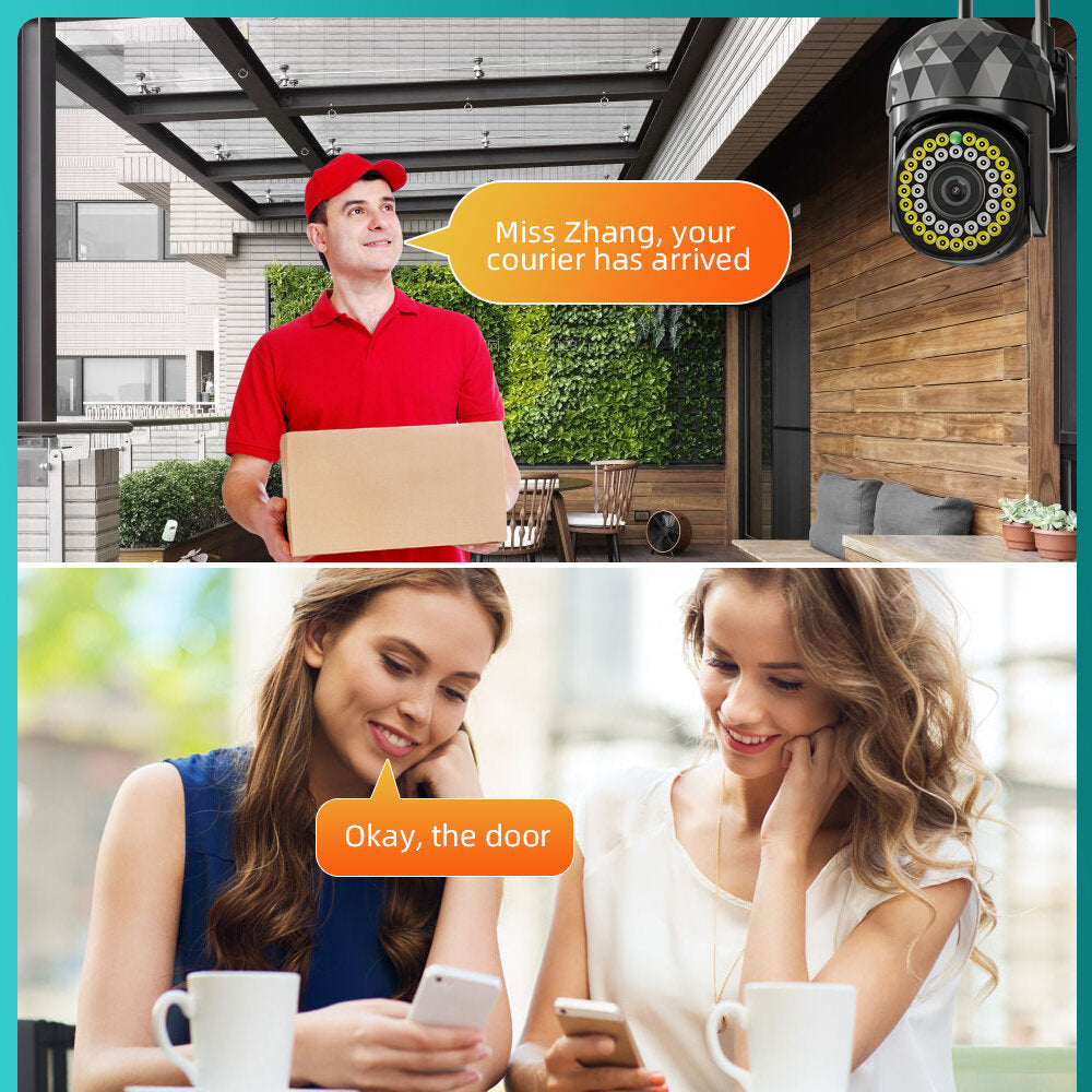 Xiaovv V380pro Hd 2mp Wifi Ip Camera Waterproof Infrared