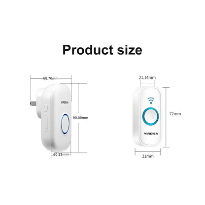 Yiroka W101 433mhz Wireless Doorbell 150m Long Distance Home
