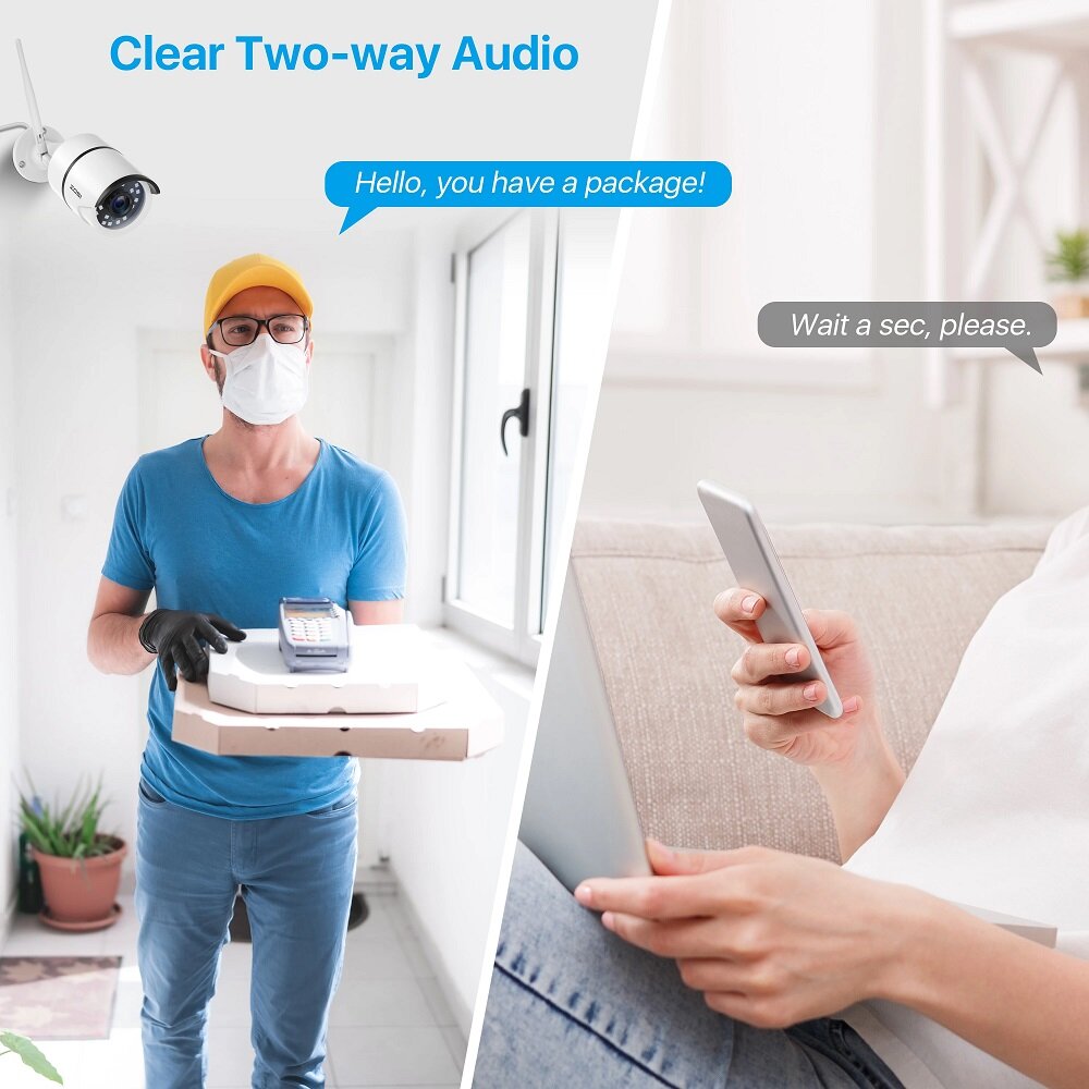 Zosi 2mp Hd 1080p Wifi Ip Camera Outdoor Waterproof Ip67
