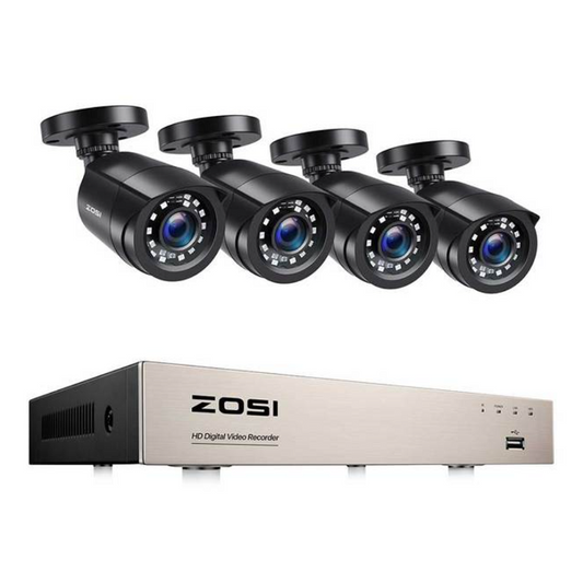 Zosi C106 8ch Video Dvr + 4pcs 2mp 1080p Hd Coaxial Camera