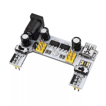 5Pcs MB102 2 Channel 3.3V 5V Breadboard Power Supply Module White Breadboard Dedicated Power Module MB-102 Solderless Bread Board