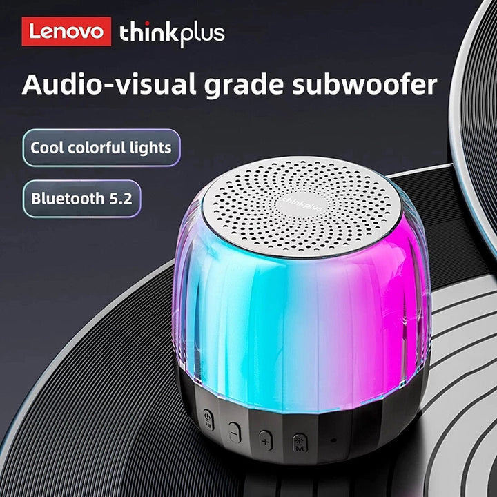 Lenovo K3 Plus bluetooth V5.2 Wireless Speaker 52mm Driver Unit 360 Surround Stereo 500mAh Battery RGB Effect TWS Mini Sound Box